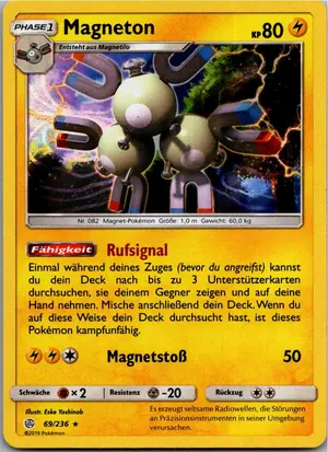 Pokémon-Karte Magneton 69/236 Welten im Wandel