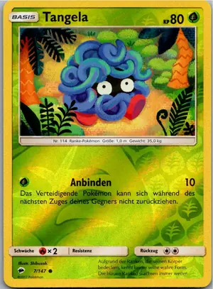 Pokémon-Karte Tangela 7/147 Nacht in Flammen