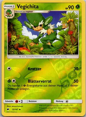 Pokémon-Karte Vegichita 13/147 Nacht in Flammen