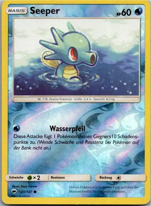 Pokémon-Karte Seeper 29/147 Nacht in Flammen