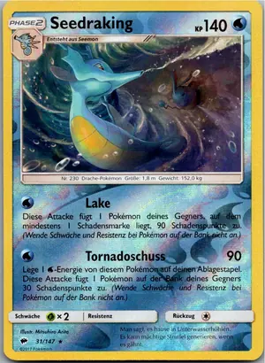 Pokémon-Karte Seedraking 31/147 Nacht in Flammen