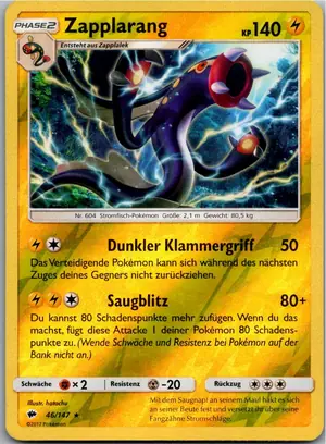 Pokémon-Karte Zapplarang 46/147 Nacht in Flammen