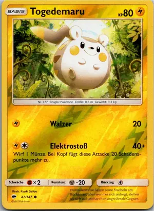Togedemaru Exemplar 2,25 €