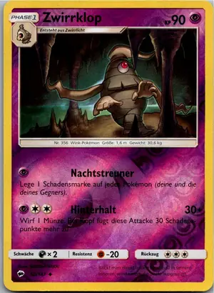 Pokémon-Karte Zwirrklop 52/147 Nacht in Flammen