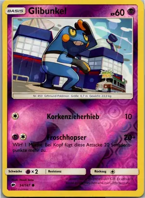 Pokémon-Karte Glibunkel 54/147 Nacht in Flammen