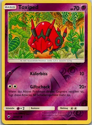 Pokémon-Karte Toxiped 56/147 Nacht in Flammen