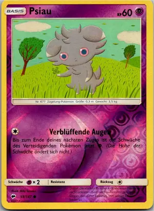 Pokémon-Karte Psiau 59/147 Nacht in Flammen