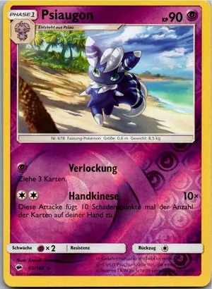 Pokémon-Karte Psiaugon 60/147 Nacht in Flammen