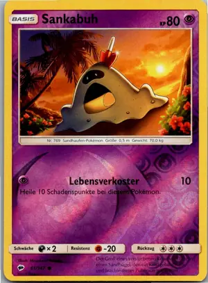 Pokémon-Karte Sankabuh 61/147 Nacht in Flammen