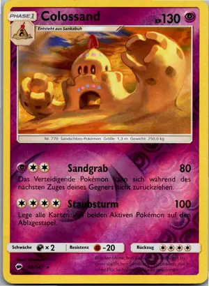 Pokémon-Karte Colossand 62/147 Nacht in Flammen
