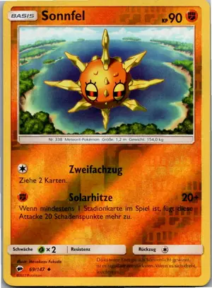 Pokémon-Karte Sonnfel 69/147 Nacht in Flammen