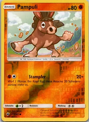 Pokémon-Karte Pampuli 77/147 Nacht in Flammen
