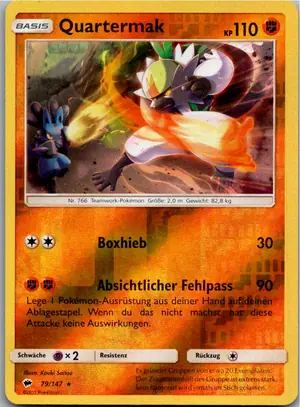 Pokémon-Karte Quartermak 79/147 Nacht in Flammen