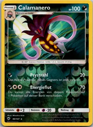 Pokémon-Karte Calamanero 90/147 Nacht in Flammen