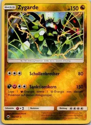 Pokémon-Karte Zygarde 100/147 Nacht in Flammen