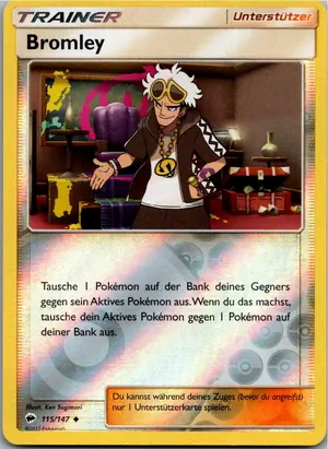 Pokémon-Karte Bromley 115/147 Nacht in Flammen