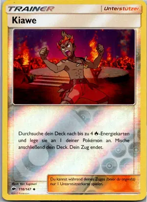 Pokémon-Karte Kiawe 116/147 Nacht in Flammen
