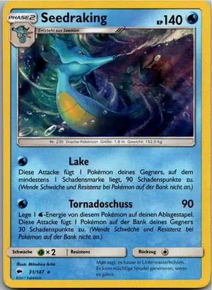 Pokémon-Karte Seedraking 31/147 Nacht in Flammen