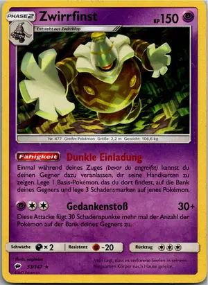 Pokémon-Karte Zwirrfinst 53/147 Nacht in Flammen