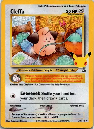 Pokémon-Karte Cleffa Pii 20/111 Celebrations Klassische Kollektion