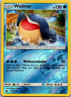 Pokémon-Karte Wailmer 39/168 Sturm Am Firmament
