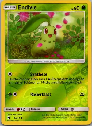 Pokémon-Karte Endivie 5/214 Echo des Donners