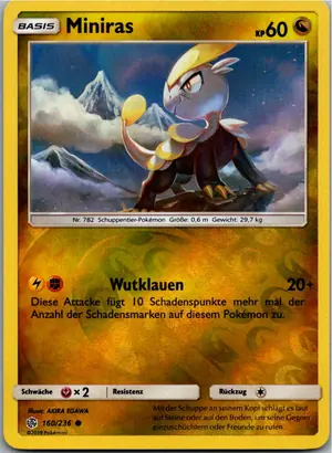 Pokémon-Karte Miniras 160/236 Welten im Wandel