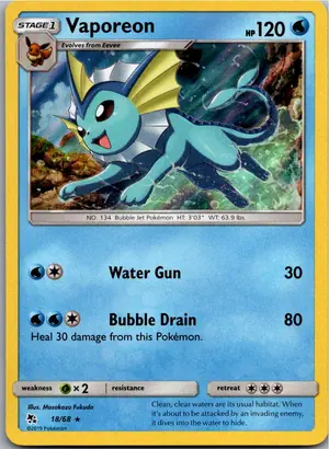 Pokémon-Karte Aquana 18/68 Verborgenes Schicksal