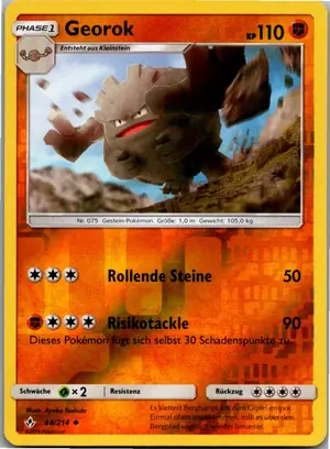 Pokémon-Karte Georok 88/214 Kräfte im Einklang
