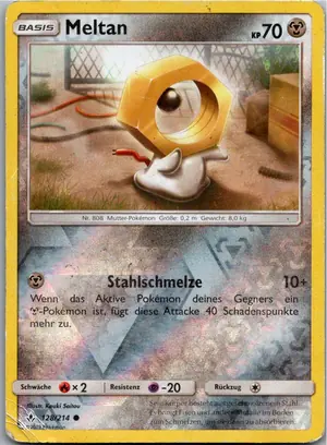 Pokémon-Karte Meltan 128/214 Kräfte im Einklang