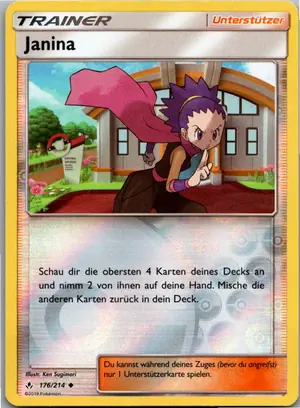 Pokémon-Karte Janina 176/214 Kräfte im Einklang