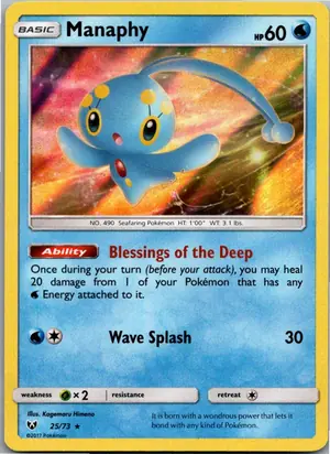 Pokémon-Karte Manaphy 25/73 Schimmernde Legenden