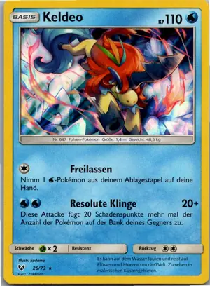 Pokémon-Karte Keldeo 26/73 Schimmernde Legenden