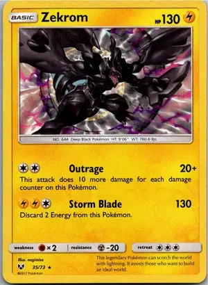 Pokémon-Karte Zekrom 35/73 Schimmernde Legenden