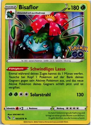 Pokémon-Karte Bisaflor 003/078 Pokémon GO