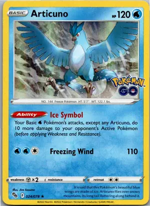 Pokémon-Karte Articuno Arktos 024/078 Pokémon GO