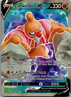 Pokémon-Karte Conkeldurr V Meistagrif V 073/078 Pokémon GO