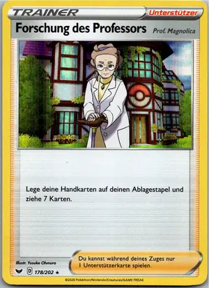 Pokémon-Karte Forschung des Professors 178/202 Schwert & Schild