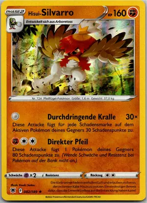 Pokémon-Karte Hisui-Silvarro 082/189 Astralglanz