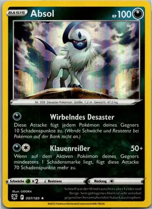 Pokémon-Karte Absol 097/189 Astralglanz
