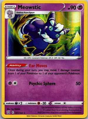 Pokémon-Karte Meowstic Psiaugon 061/163 Kampfstile