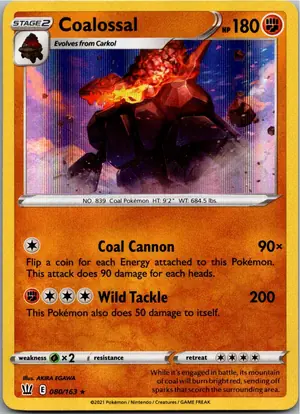 Pokémon-Karte Coalossal Montecarbo 080/163 Kampfstile