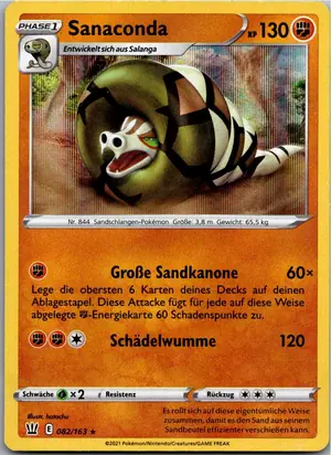 Pokémon-Karte Sanaconda 082/163 Kampfstile
