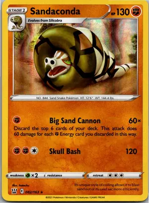 Pokémon-Karte Sandaconda Sanaconda 082/163 Kampfstile