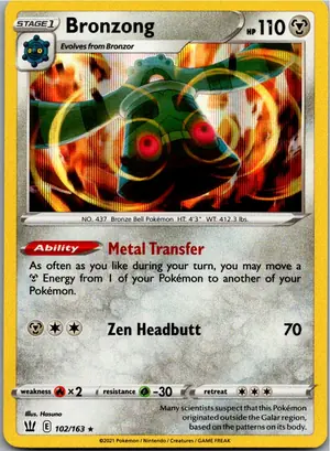 Pokémon-Karte Bronzong 102/163 Kampfstile
