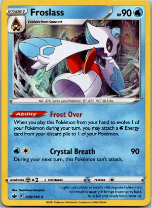 Pokémon-Karte Froslass Frosdedje 036/198 Schaurige Herrschaft