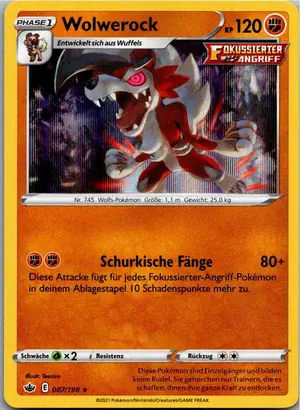 Pokémon-Karte Wolwerock 087/198 Schaurige Herrschaft
