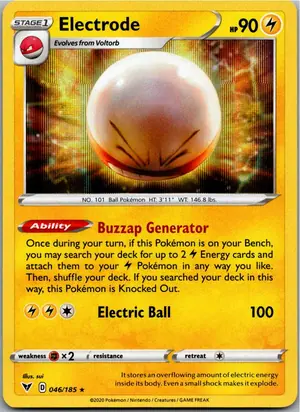 Pokémon-Karte Electrode Lektrobal 046/185 Farbenschock