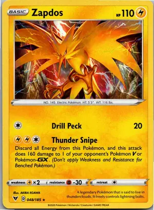 Pokémon-Karte Zapdos 048/185 Farbenschock