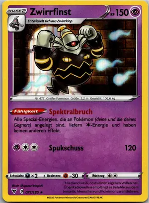 Pokémon-Karte Zwirrfinst 071/185 Farbenschock